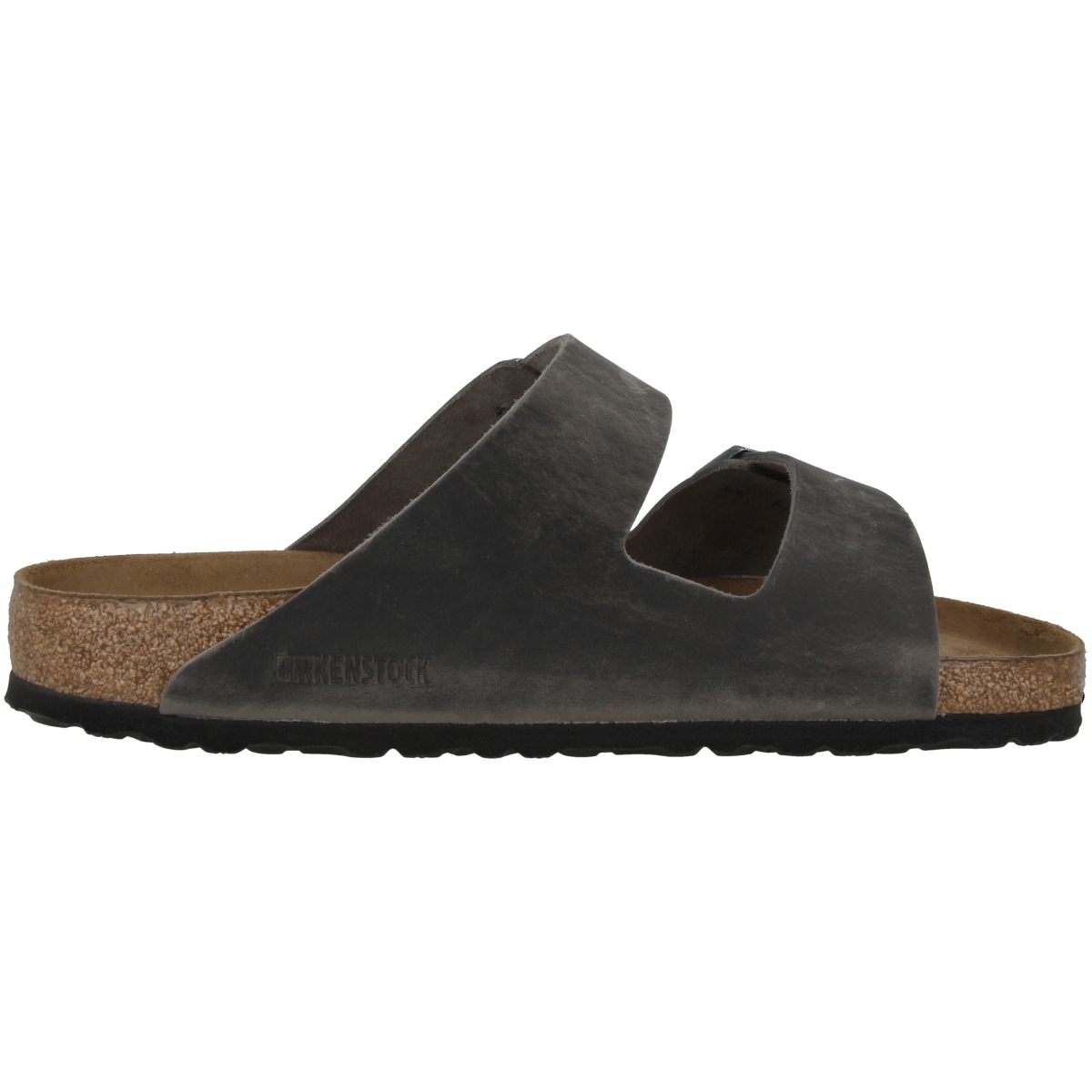 Birkenstock Arizona SFB Geöltes Nubukleder Sandale Weichbettung normal grau
