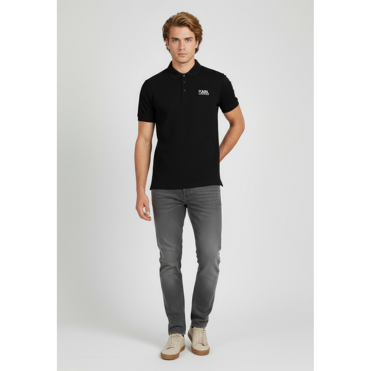 KARL LAGERFELD 745088 Poloshirt schwarz