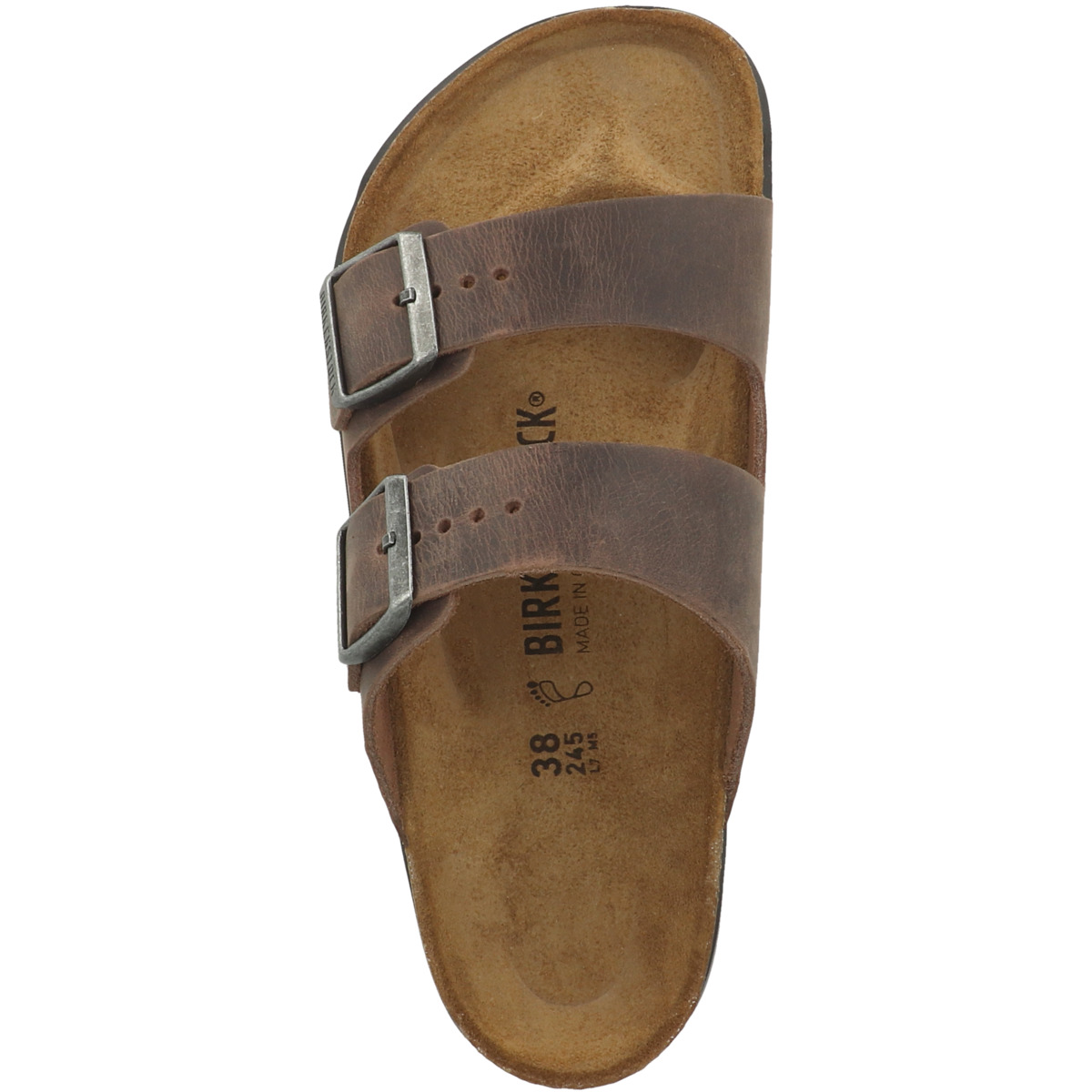 Birkenstock Arizona CT geöltes Nubukleder Sandale normal braun