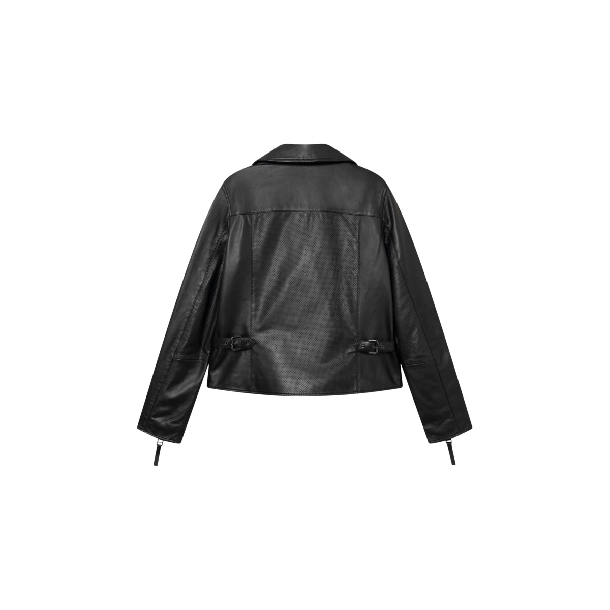 Blauer Jenkins Lederjacke schwarz