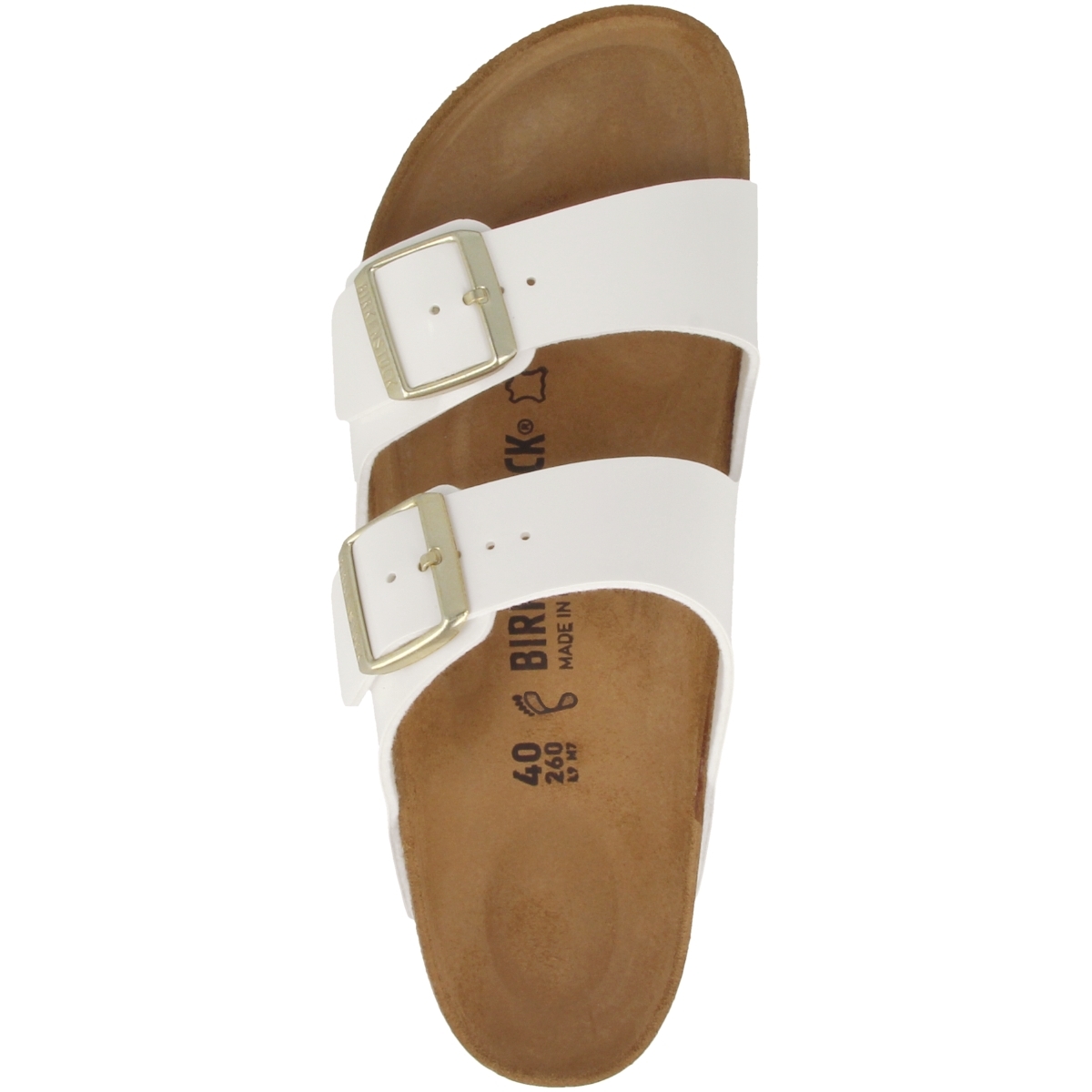 Birkenstock Arizona Birko-Flor Lack Sandale normal weiss Birkenstock Arizona Birko-Flor Lack Sandale normal weiss