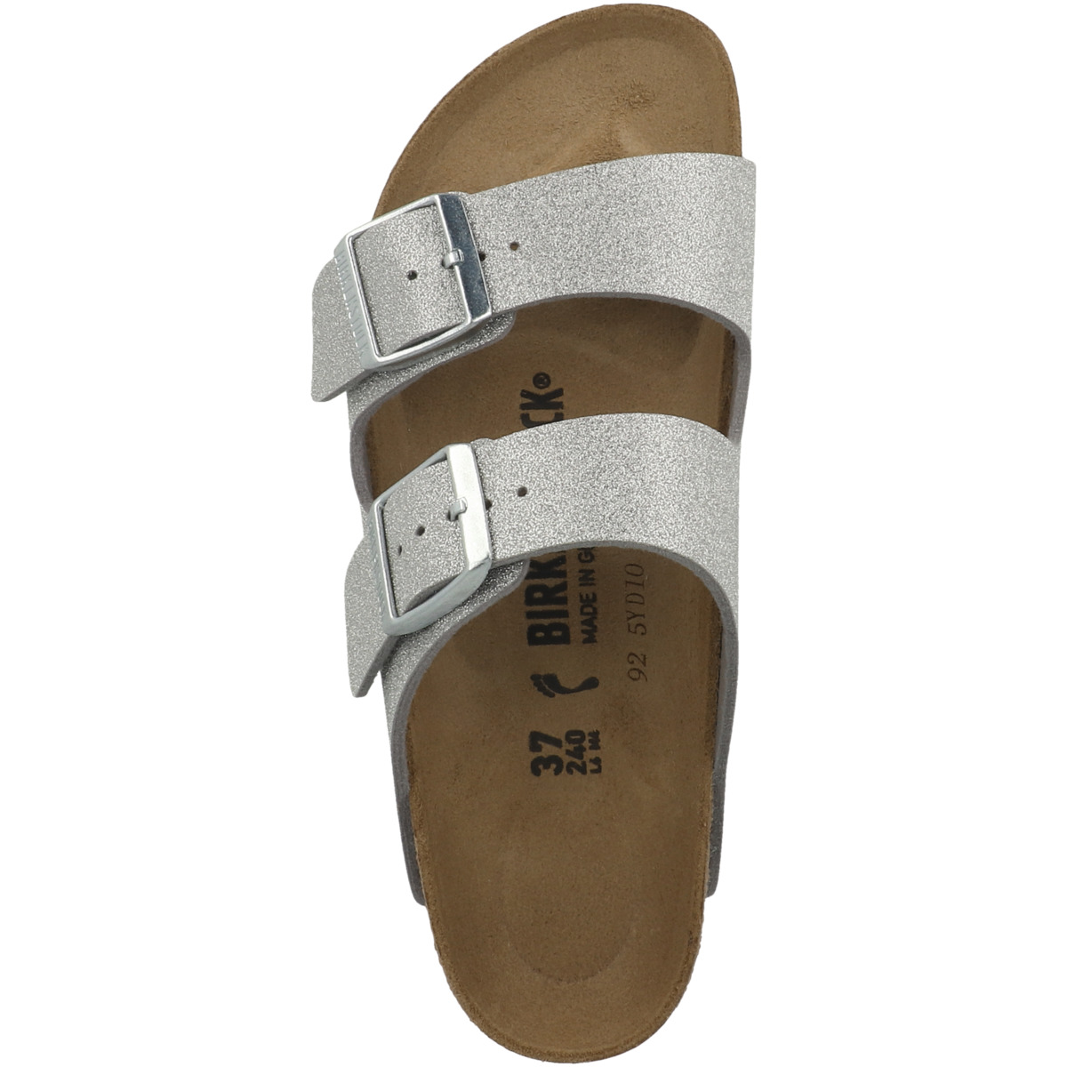 Birkenstock Arizona Synthetik Sandale schmal silber
