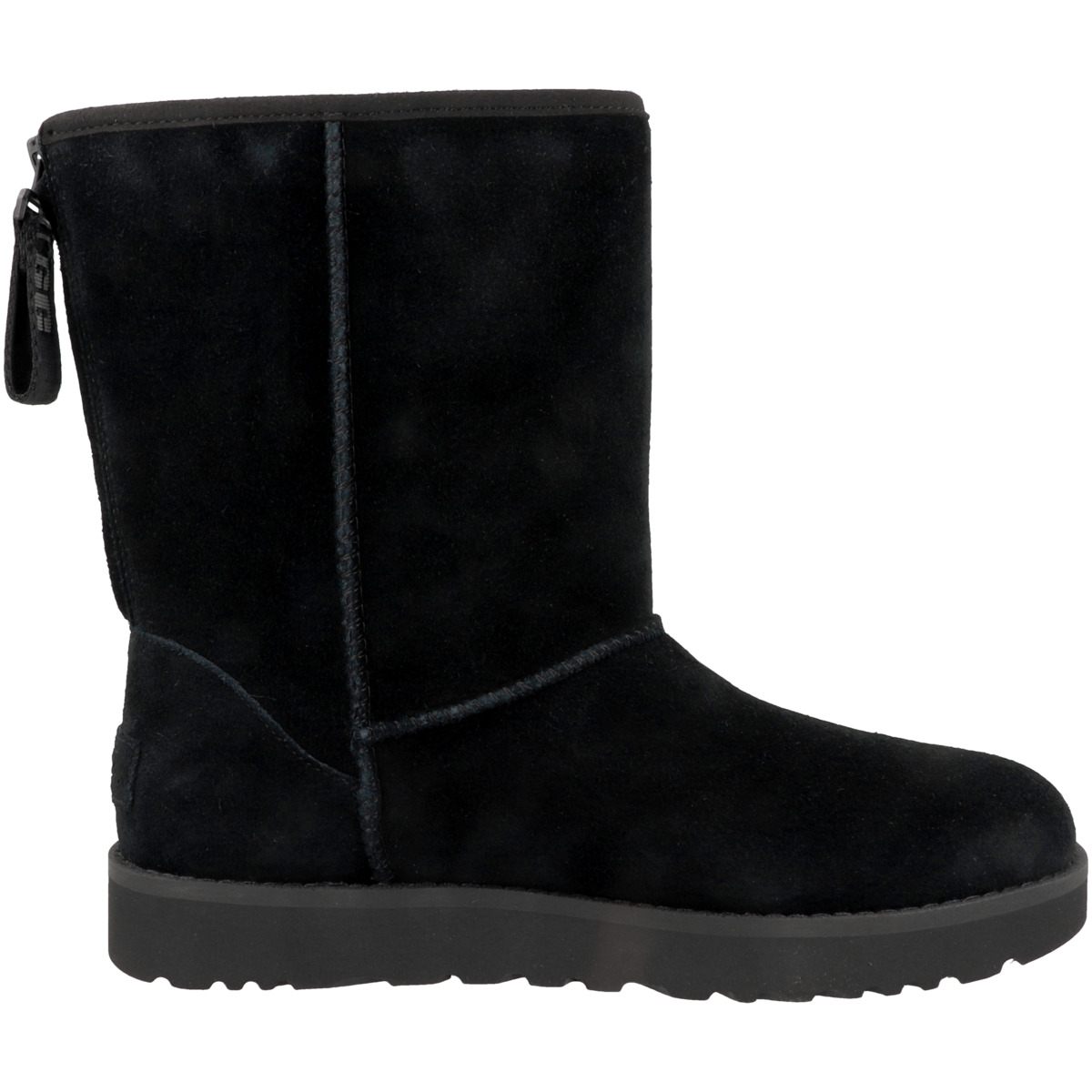 UGG Classic Short Logo Zip Boots schwarz