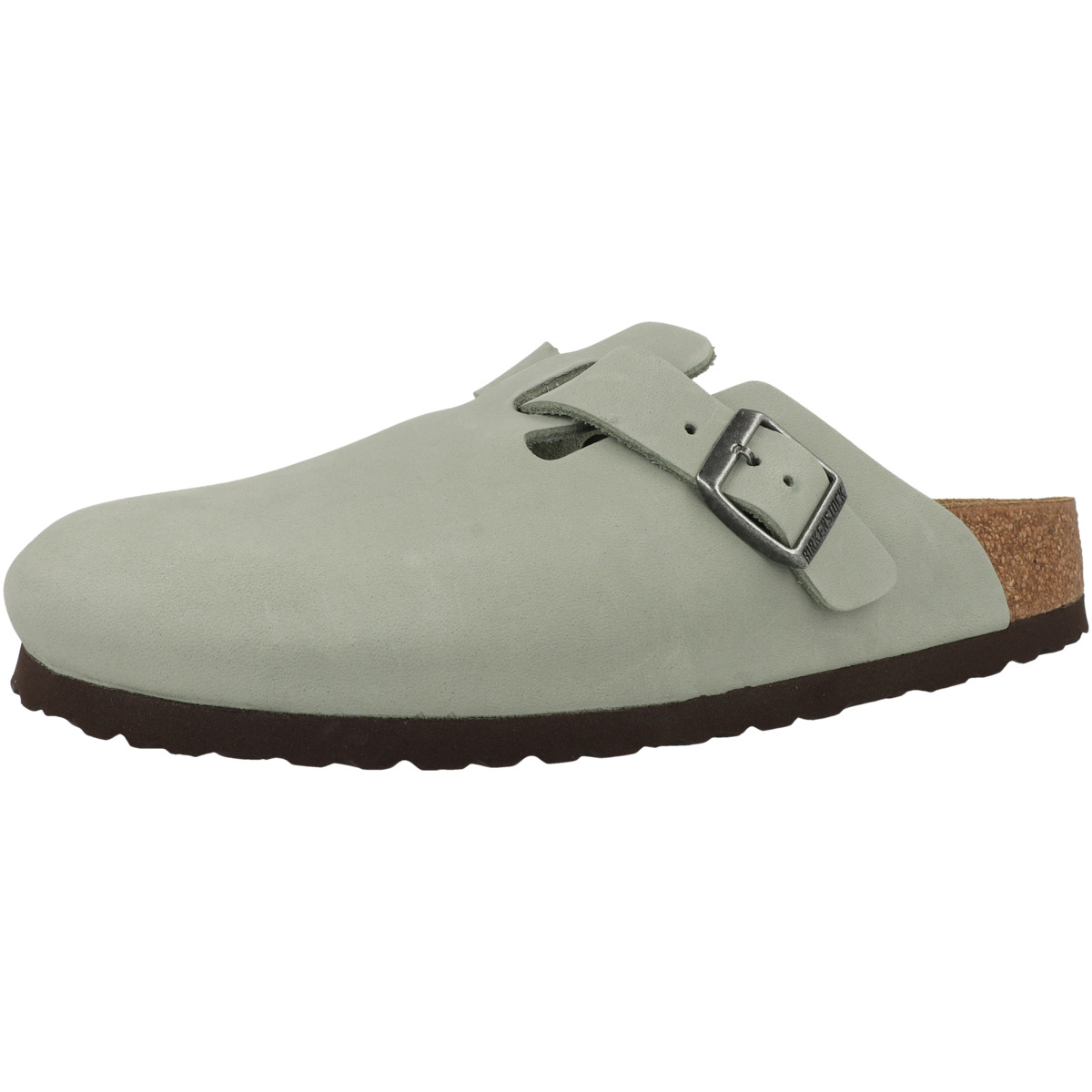 Birkenstock Boston Geöltes Nubukleder Clogs schmal hellgruen