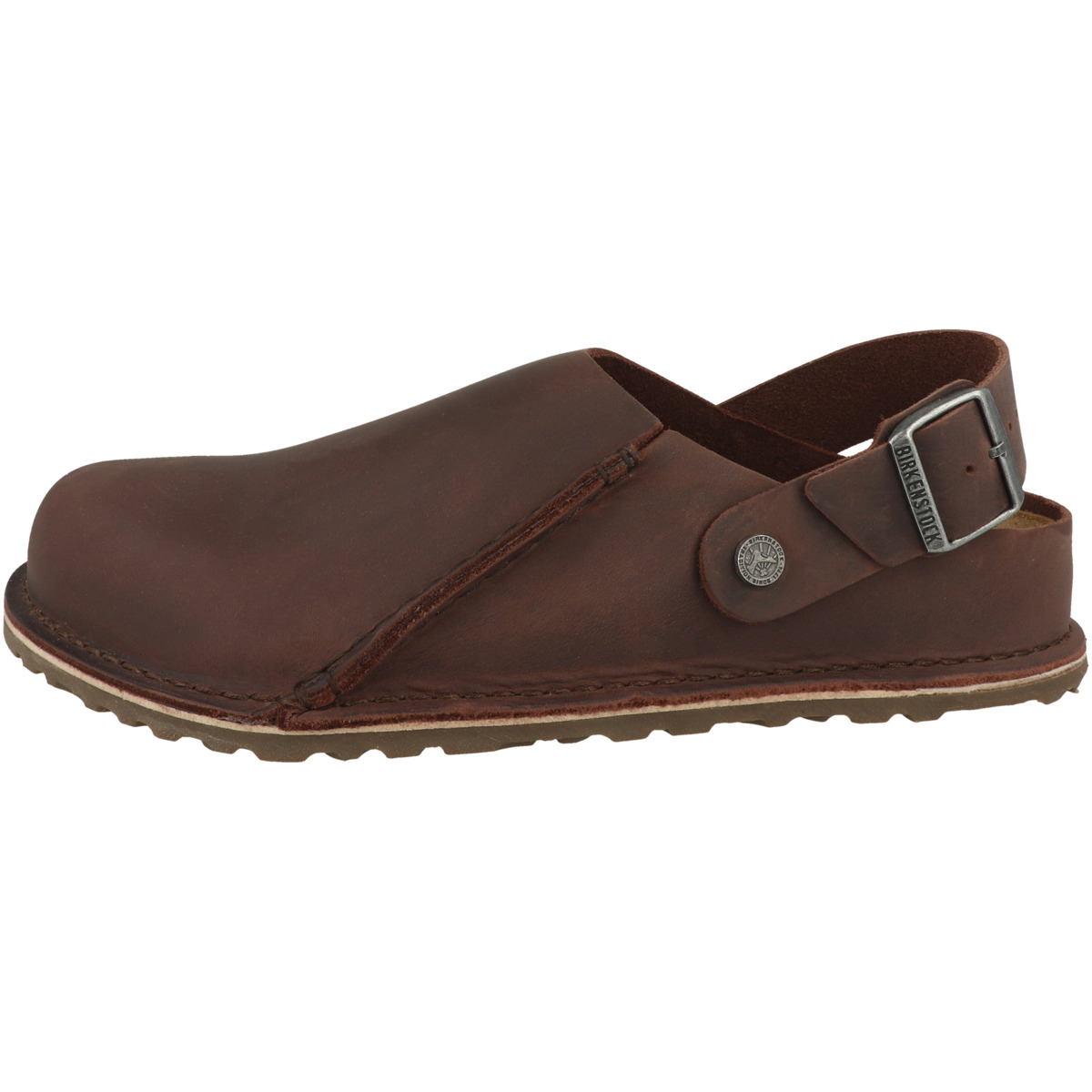 Birkenstock Lutry Premium Geöltes Nubukleder Hausschuhe normal dunkelbraun