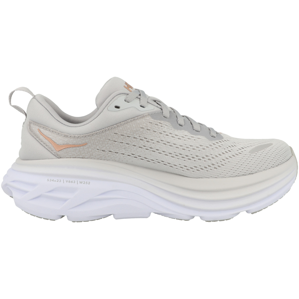 HOKA Bondi 8 Laufschuhe hellgrau