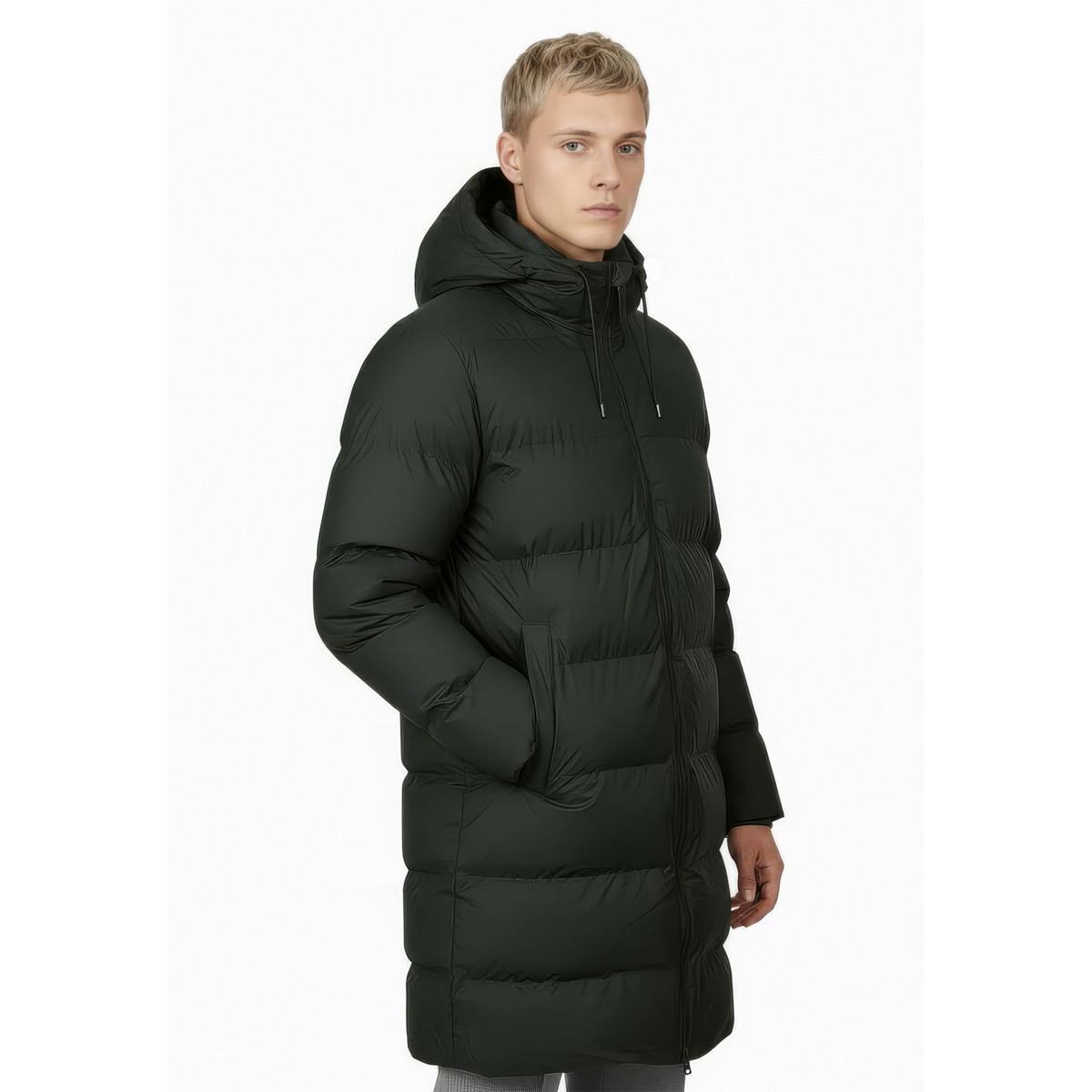 Rains Alta Longer Puffer Jacket W3T3 Winterjacke dunkelgruen